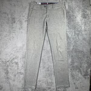 Mason's Men's Trousers Dress Pants Slim Fit 32x34 Gray Patterned Cotton Blend